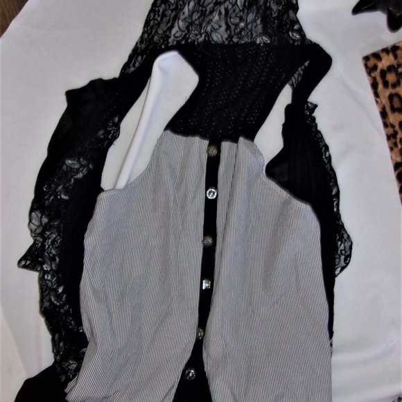 BKE Jackets & Blazers - Steam punk large womens cover up coat jacket shirt top black